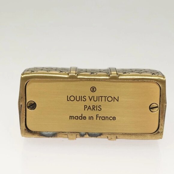LOUIS VUITTON Paper weight metal Gold LV Auth 135916 - Picture 7 of 12